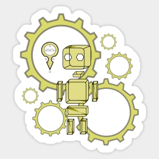 Gold Geometric Buddy : with background Sticker